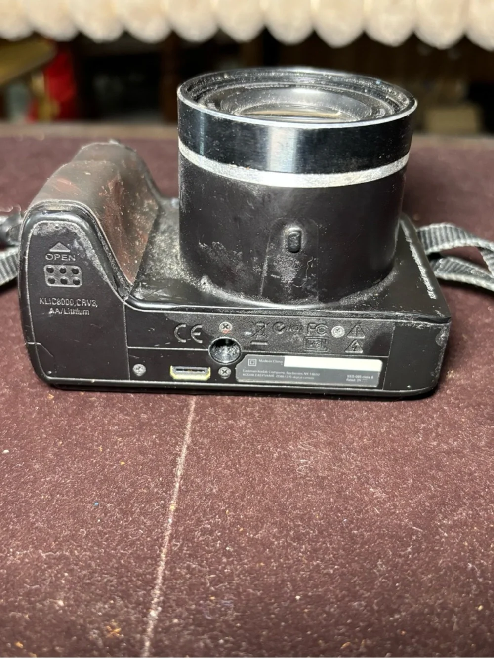 Kodak Black Compact Digital Camera with Lens and Strap